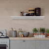 Large Wedge Wood Floating Wall Shelf - White